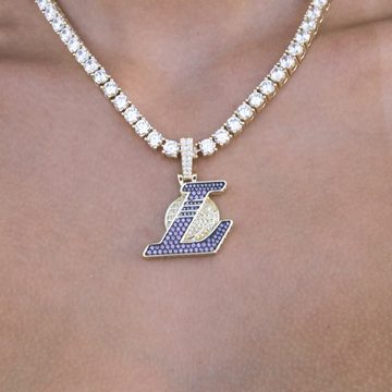 Colgante oficial del logo de la ciudad de los Angeles Lakers de la NBA