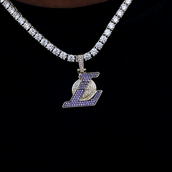 Los Angeles Lakers Official NBA City Logo Pendant