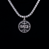San Antonio Spurs Official NBA SATX Logo Pendant