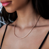 Collar de palomitas de maíz en oro rosa - 4 mm