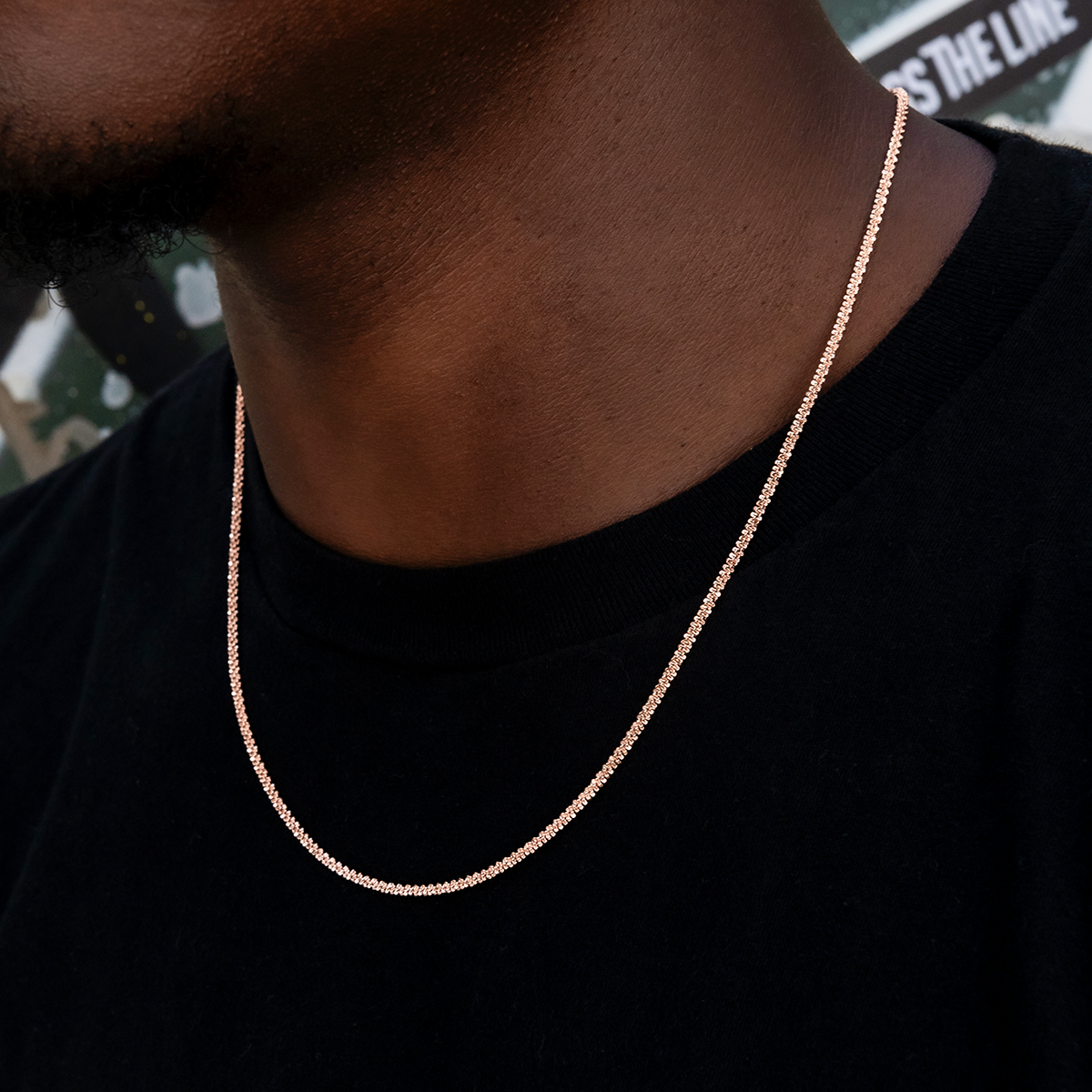 Popcorn Chain in Rose Gold- 2mm - The GLD Shop