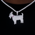 Colgante de CABRA en oro blanco