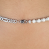 Diamond Figaro Pearl Necklace
