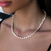 Collar Corazón Eternidad en Oro Rosa