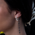 Eternity Huggie Earrings in White Gold