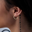 Pendientes de aro lisos de oro amarillo