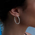 Pendientes de aro sencillos de oro blanco