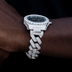 42MM Alpha Era® Totalmente Helado con Banda de Eslabones de Punta de Diamante