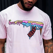 Ice Cream Gun Tee in Pink