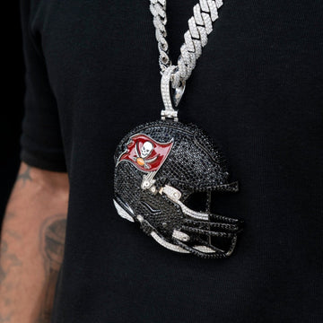 Dije gigante del casco oficial de la NFL de los Tampa Bay Buccaneers