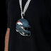 Dije gigante oficial de casco de la NFL de los Denver Broncos