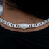 Flat Pave Valentina Chain in White Gold- 8.5mm