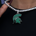 Colgante con el logo oficial de la NCAA de la Universidad Estatal de Míchigan