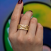 GG Logo Ring in Yellow Gold