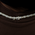 Collar con eslabones de estrella y pavé redondos - 6mm