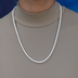 Collar de tenis de moissanita en plata de ley - 3 mm