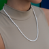 Collar de tenis de moissanita en plata de ley - 3 mm