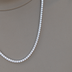 Collar de tenis de moissanita en plata de ley - 3 mm