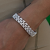 Diamond Spine Bracelet in White Gold