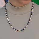 Collar de tenis con piedras marrones tonales y corte ovalado mixto multicolor - 5 mm