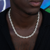 GLD Rope Chain in White Gold- 8mm