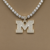 University of Michigan Wolverines Official NCAA Micro Logo Pendant in Yellow Gold