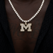 University of Michigan Wolverines Official NCAA Micro Logo Pendant in Yellow Gold