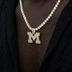 University of Michigan Wolverines Official NCAA Micro Logo Pendant in Yellow Gold