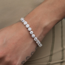 Bezel Tennis Bracelet in White Gold- 5mm