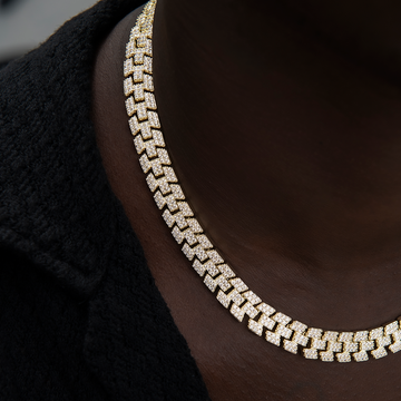 Cadena de Espina de Diamante en Oro Amarillo