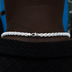 Paquete de cadena y pulsera de eslabones de serpiente con pavé de diamantes en oro blanco - 6 mm