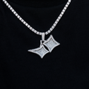 GLD Star Pendant in White Gold