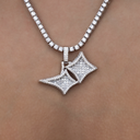 Colgante de estrella GLD en oro blanco