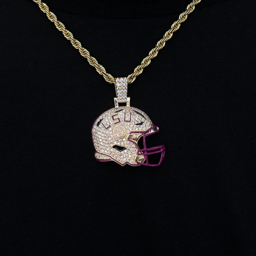 LSU Tigers Official NCAA Football Helmet Pendant