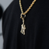New York Yankees Official MLB Micro Logo Clip On Pendant in Yellow Gold