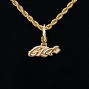 Colgante con clip con el logo de GLD