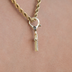 Iced Micro Cross Clip On Charm Pendant in Yellow Gold