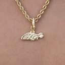 Colgante con clip de logotipo GLD en oro amarillo