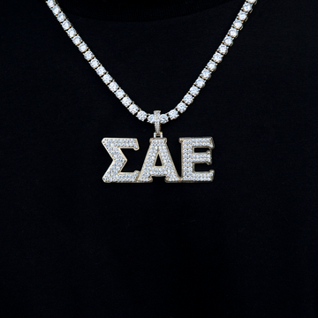 Sigma Alpha Epsilon Fraternity Pendant in Yellow Gold