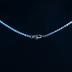 Collar de tenis de microdiamantes y topacio azul en oro blanco