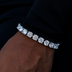 Pulsera de tenis con diamantes en oro blanco - 7 mm