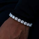 Pulsera de tenis con diamantes en oro blanco - 7 mm