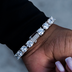 Pulsera de tenis con diamantes en oro blanco - 7 mm
