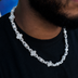 Cadena Diamond Ball Clover Mariner en oro blanco - 10 mm