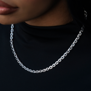 Collar Iced Box en oro blanco