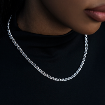 Collar Iced Box en oro blanco