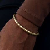 Pulsera de cadena de serpiente en oro amarillo - 4 mm