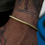 Pulsera de cadena de serpiente en oro amarillo - 4 mm