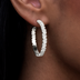 Pendientes de aro Eternity Heart - Oro blanco