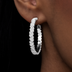 Pendientes de aro Eternity Heart - Oro blanco